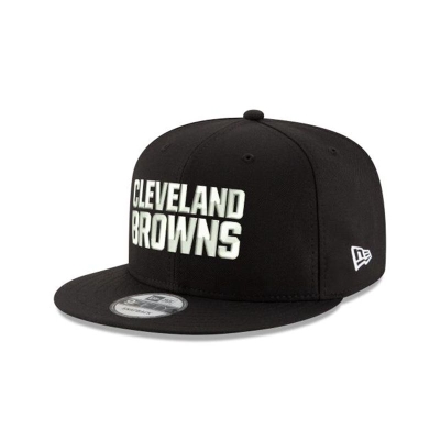 Cleveland Browns Gorra | New Era NFL 9fifty Snapback Cap Mexico - Negros